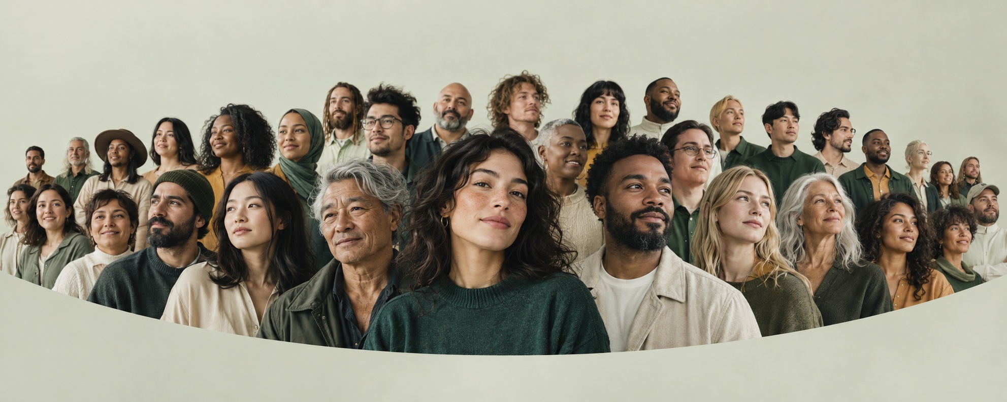 An AI-generated illustration of a varied audience, representing simulated perspectives rather than actual research participants.